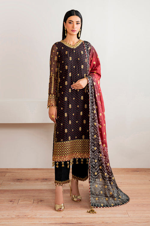 Baroque | Velvet Formals | CHIFFON UF-683 -  Baroque Ladies Clothes - Original Designer Dress - House of Maryam
