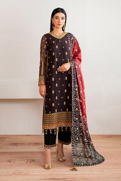 Baroque | Velvet Formals | CHIFFON UF-683 -  Baroque Ladies Clothes - Original Designer Dress - House of Maryam