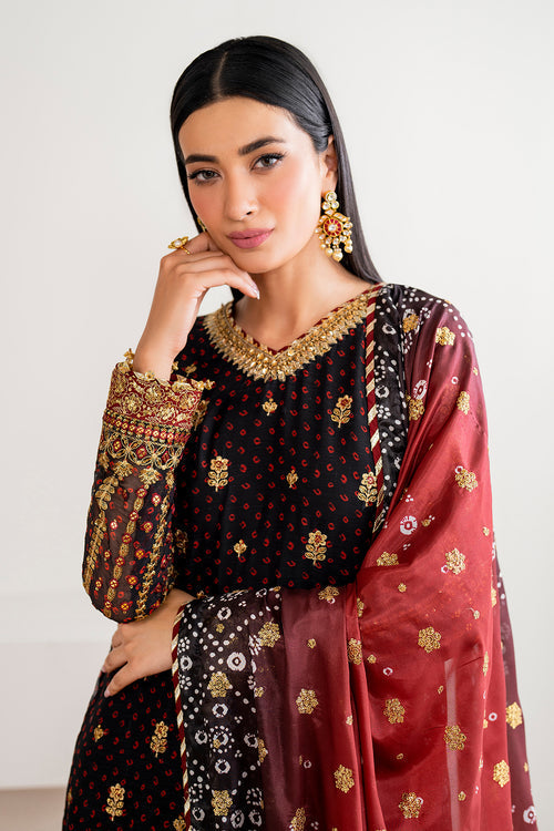 Baroque | Velvet Formals | CHIFFON UF-683 -  Baroque Ladies Clothes - Original Designer Dress - House of Maryam