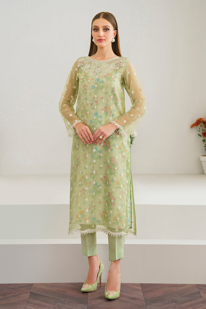 Baroque | Luxury Formals 24 | ORGANZA UF-521 -  Baroque Ladies Clothes - Original Designer Dress - House of Maryam