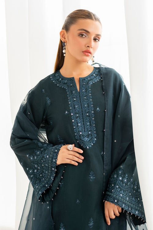 Baroque | Velvet Formals | SILK UF-696 -  Baroque Ladies Clothes - Original Designer Dress - House of Maryam