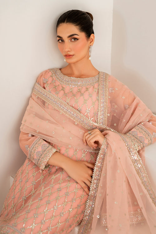 Baroque | Velvet Formals | CHIFFON UF-697 -  Baroque Ladies Clothes - Original Designer Dress - House of Maryam