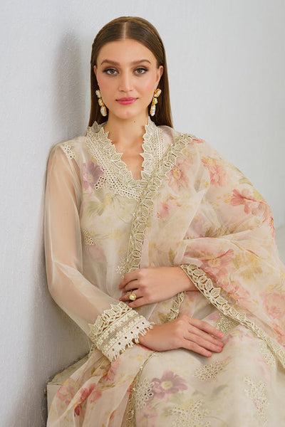 Baroque | Velvet Formals | ORGANZA UF-523 -  Baroque Ladies Clothes - Original Designer Dress - House of Maryam