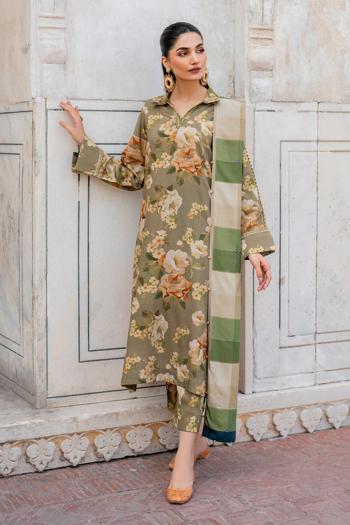 Baroque | Luxury Pret 24 | VISCOSE UF-734 -  Baroque Ladies Clothes - Original Designer Dress - House of Maryam
