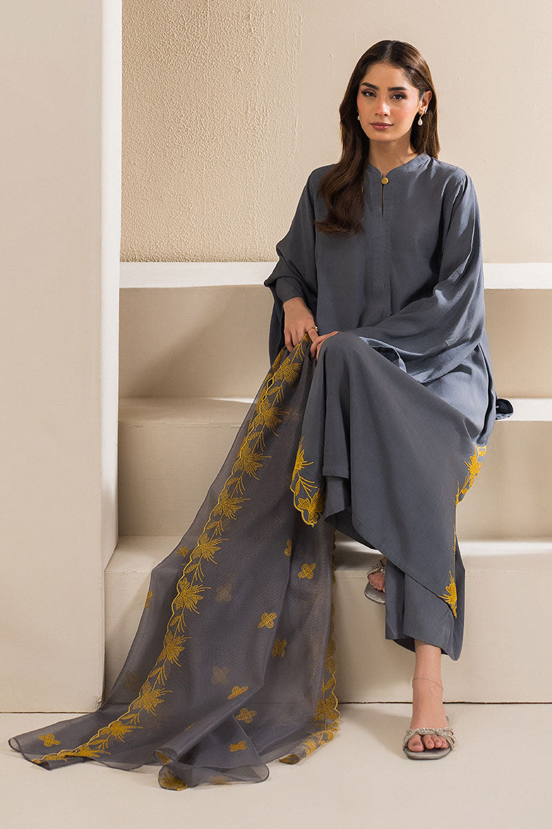 Cross Stitch | Basic Pret | Smokey Lime-2PC (Shirt & Dupatta), image 2