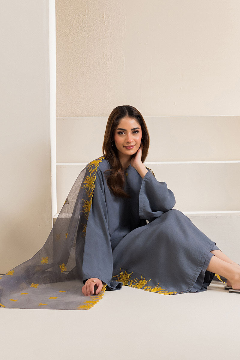 Cross Stitch | Basic Pret | Smokey Lime-2PC (Shirt & Dupatta), image 3