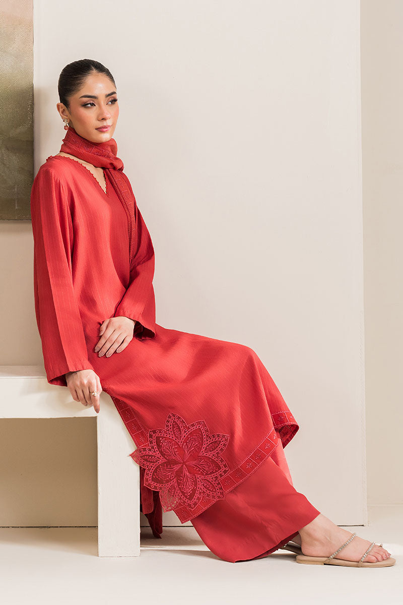 Cross Stitch | Basic Pret | Saffron Gold-2PC (Shirt & Dupatta), image 4