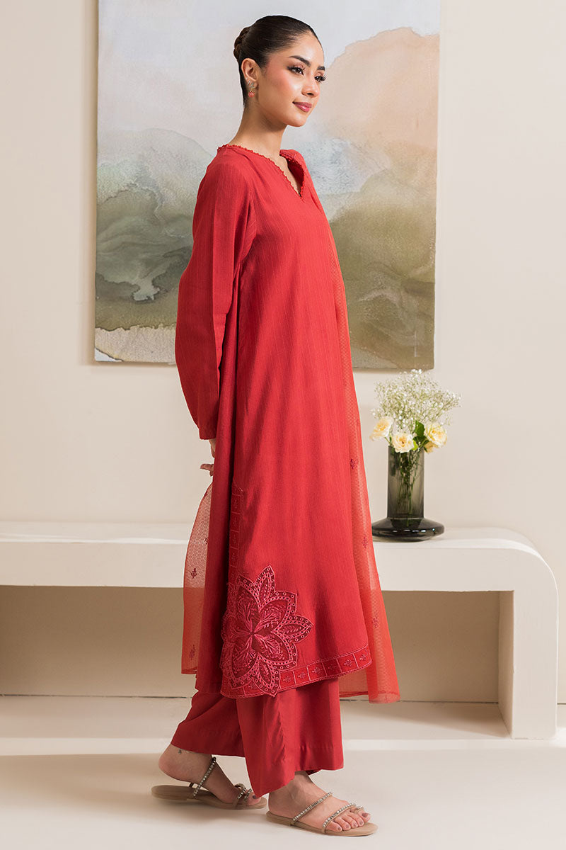 Cross Stitch | Basic Pret | Saffron Gold-2PC (Shirt & Dupatta), image 3