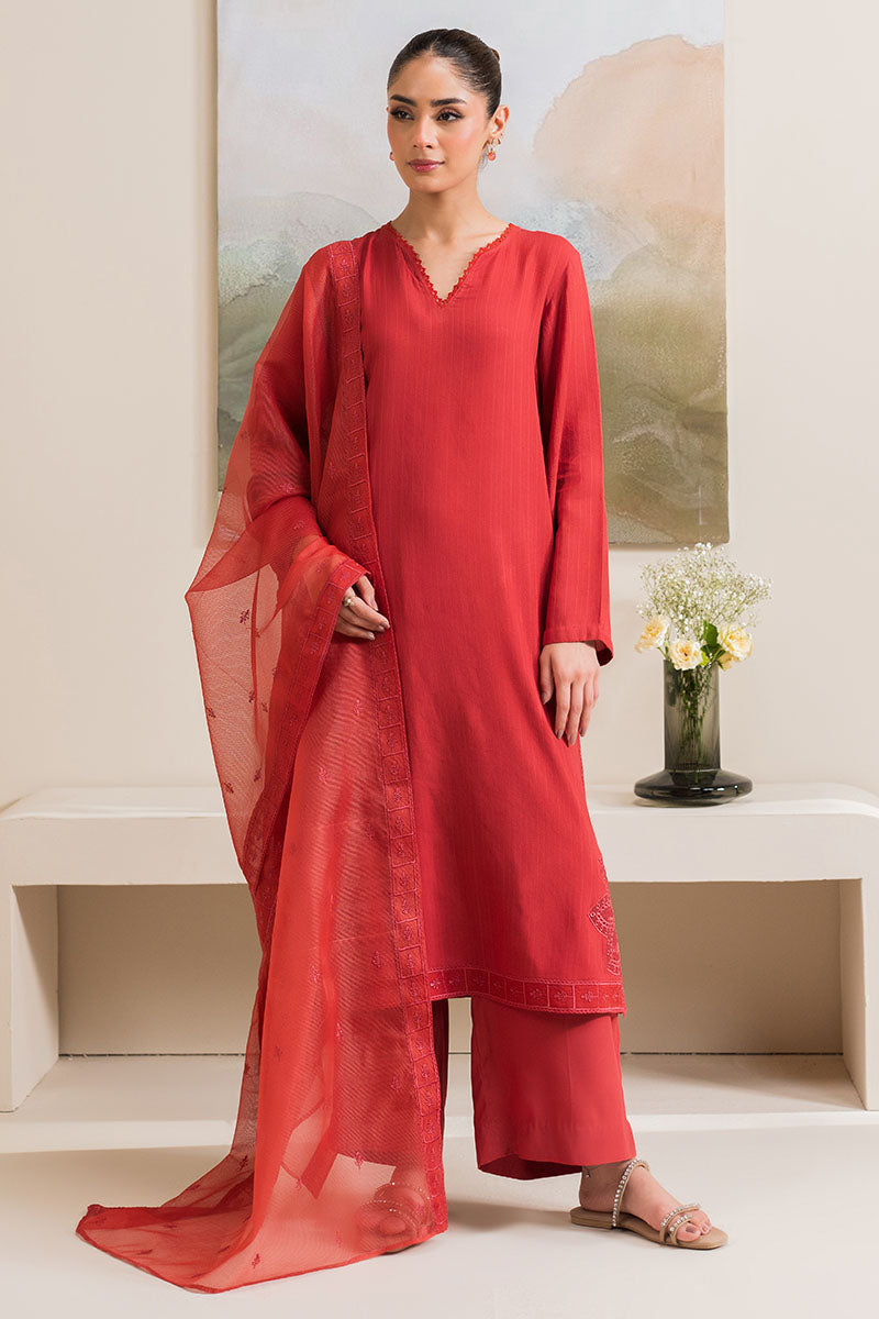 Cross Stitch | Basic Pret | Saffron Gold-2PC (Shirt & Dupatta)
