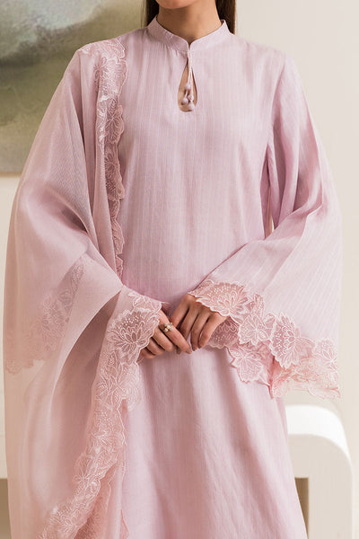 Cross Stitch | Basic Pret | Peach Blush-2PC (Shirt & Dupatta)