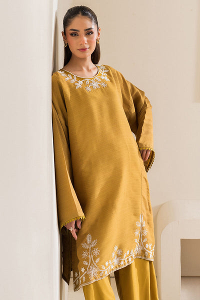 Cross Stitch | Basic Pret | Sage Green Embroidered Linen Shirt