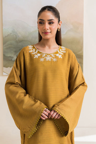 Cross Stitch | Basic Pret | Sage Green Embroidered Linen Shirt