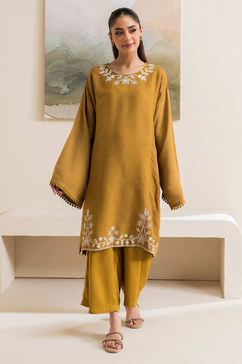 Cross Stitch | Basic Pret | Sage Green Embroidered Linen Shirt, image 3