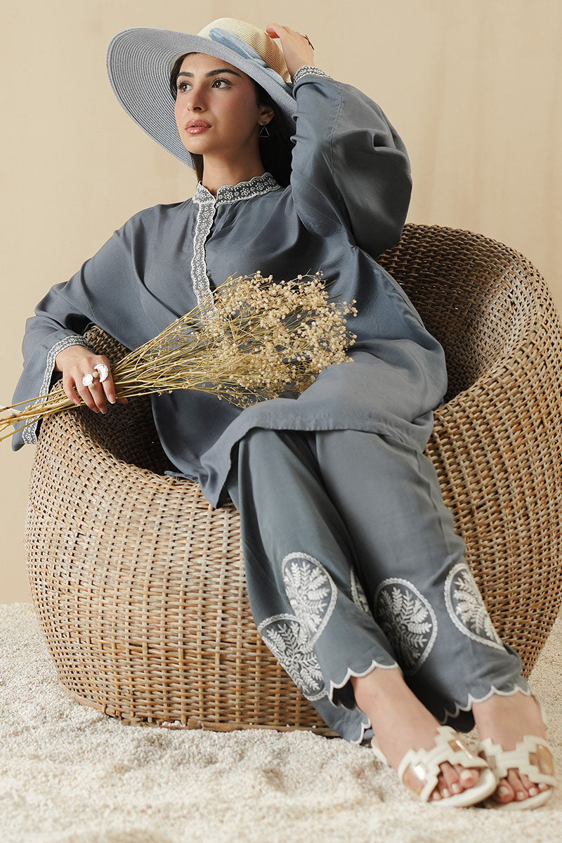 Cross Stitch | Basic Pret | Moonlit Marina-2PC (Shirt & Trouser)-3