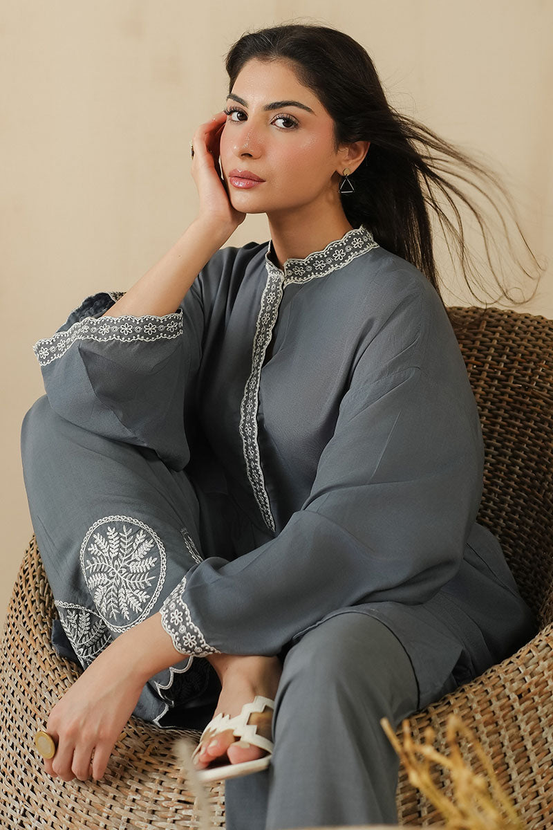 Cross Stitch | Basic Pret | Moonlit Marina-2PC (Shirt & Trouser)-5