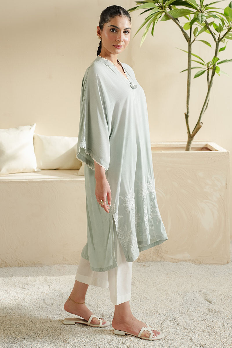 Cross Stitch | Basic Pret | Palm Breeze Embroidered Lawn Shirt-6
