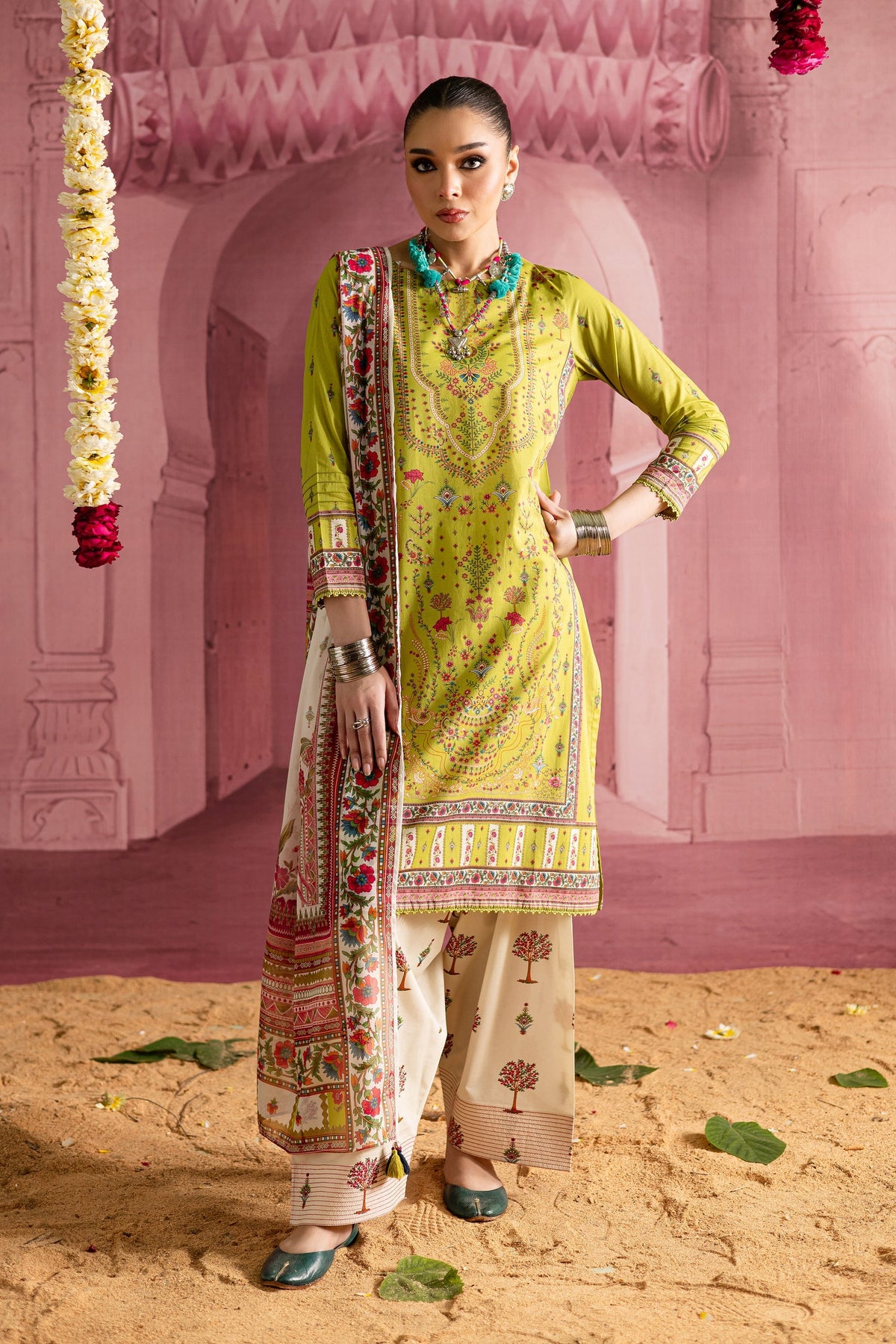 Batik | Chargbagh | Moss -  Batik Ladies Clothes - Original Designer Dress - House of Maryam