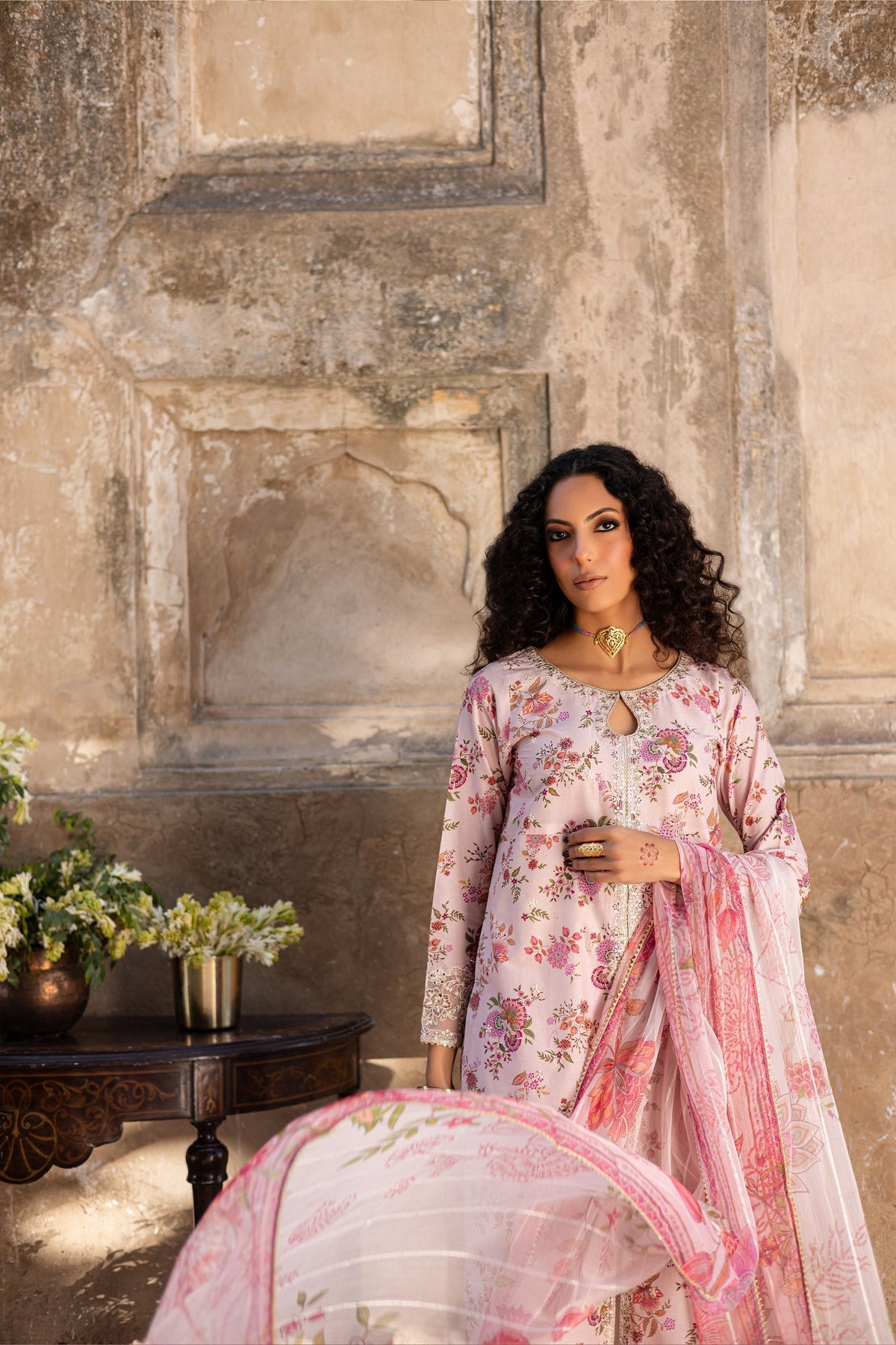 Batik | Chargbagh | Pink Lilly -  Batik Ladies Clothes - Original Designer Dress - House of Maryam