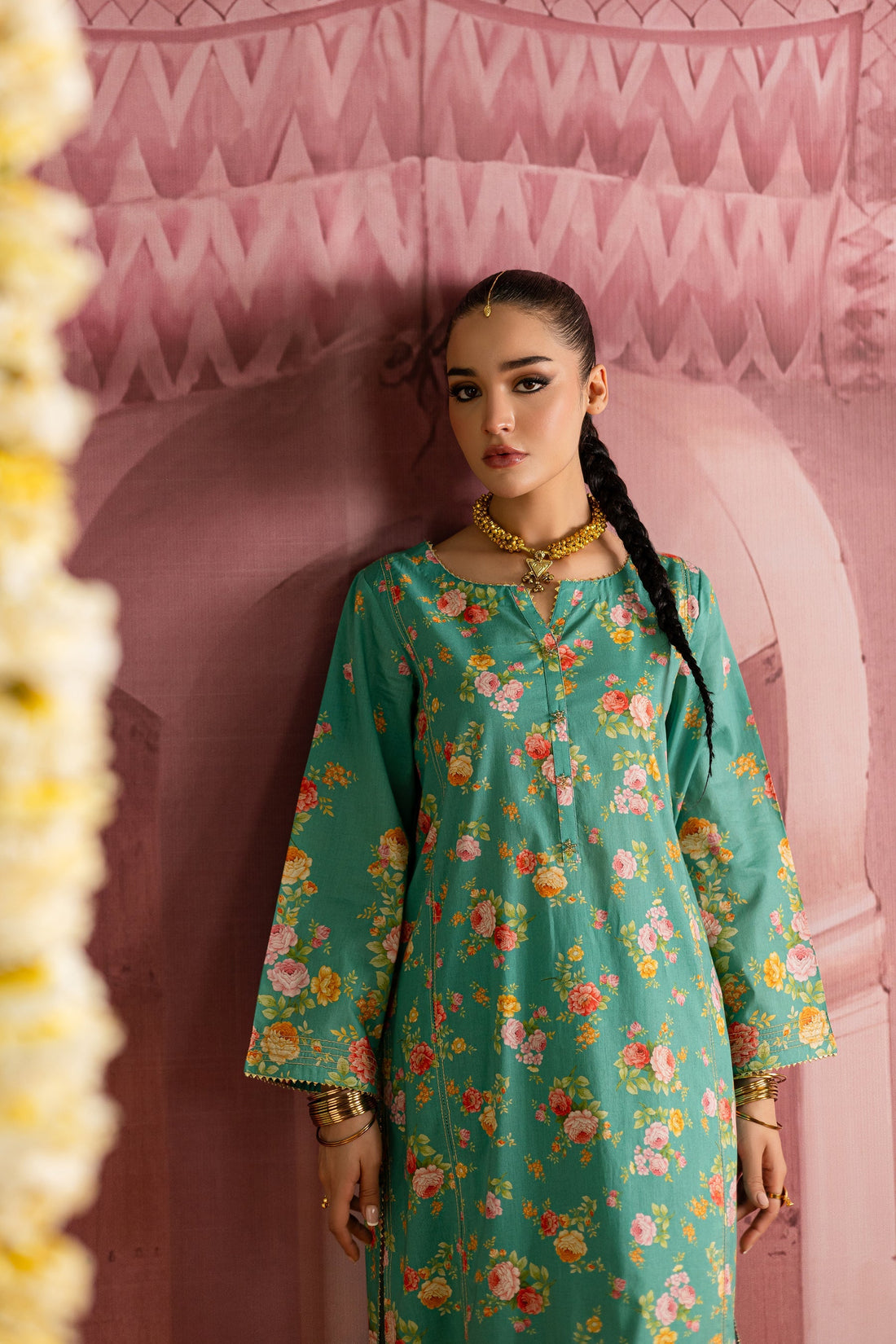 Batik | Chargbagh | Aquamarine -  Batik Ladies Clothes - Original Designer Dress - House of Maryam