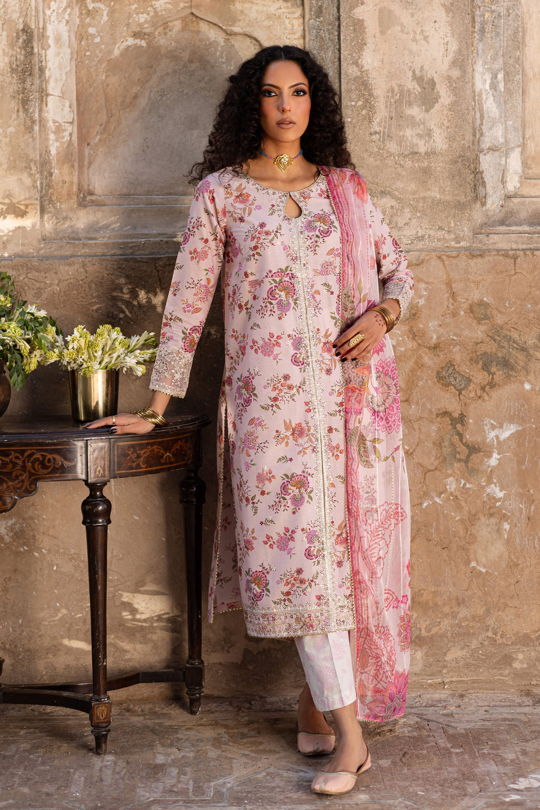 Batik | Chargbagh | Pink Lilly -  Batik Ladies Clothes - Original Designer Dress - House of Maryam