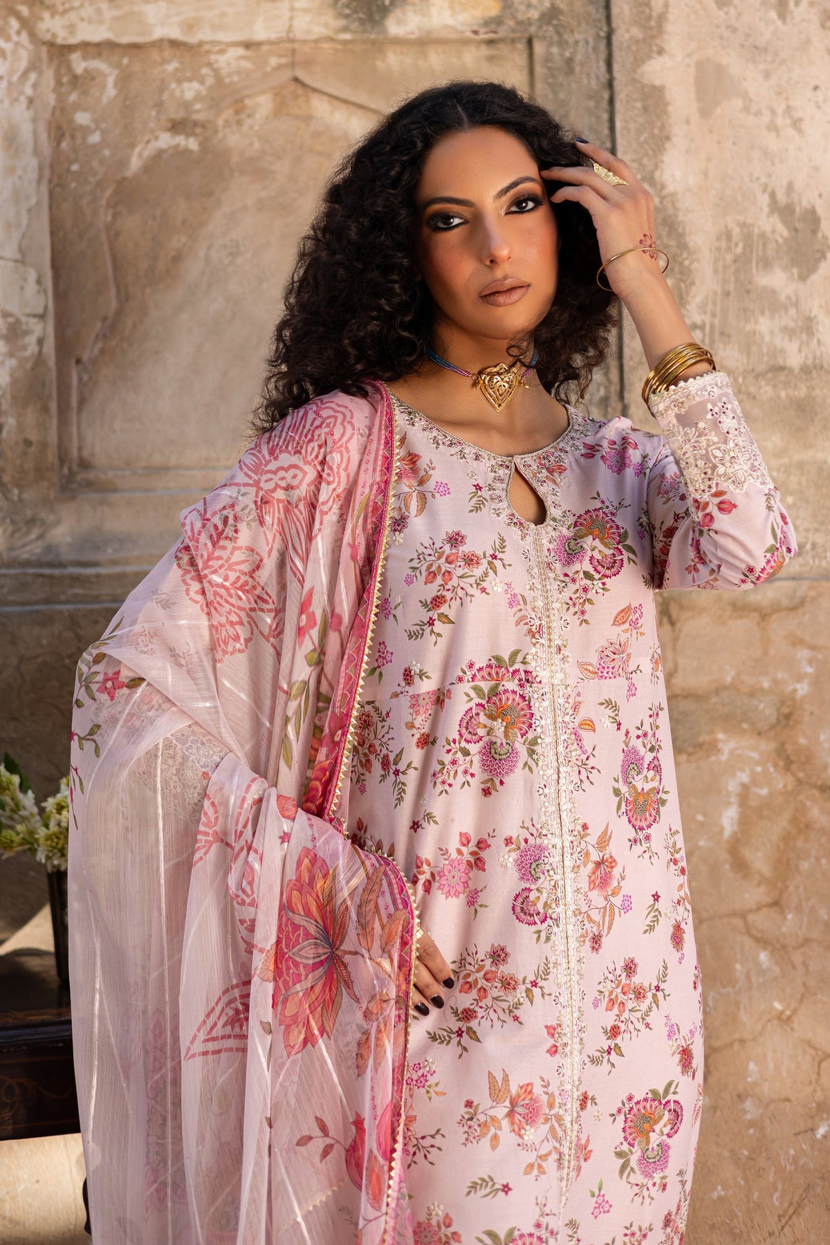 Batik | Chargbagh | Pink Lilly -  Batik Ladies Clothes - Original Designer Dress - House of Maryam