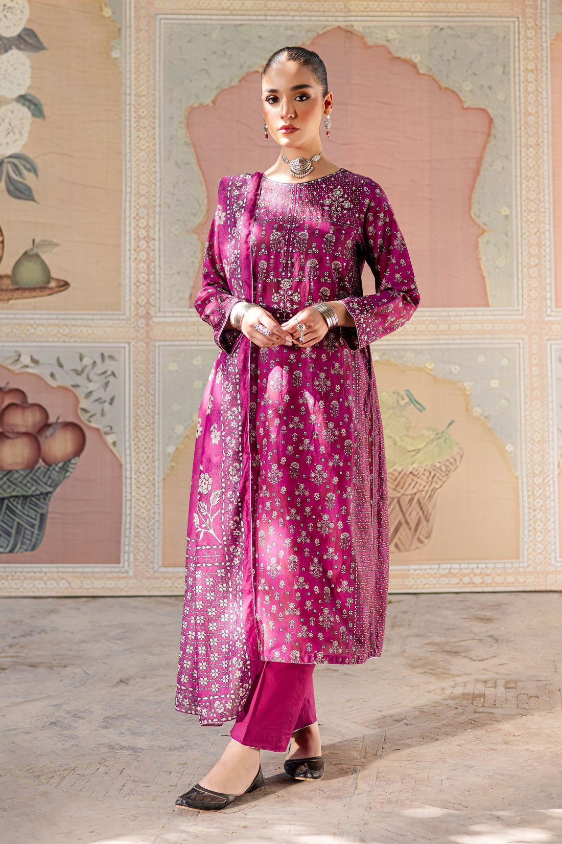 Batik | Chargbagh | Pink Arsh -  Batik Ladies Clothes - Original Designer Dress - House of Maryam