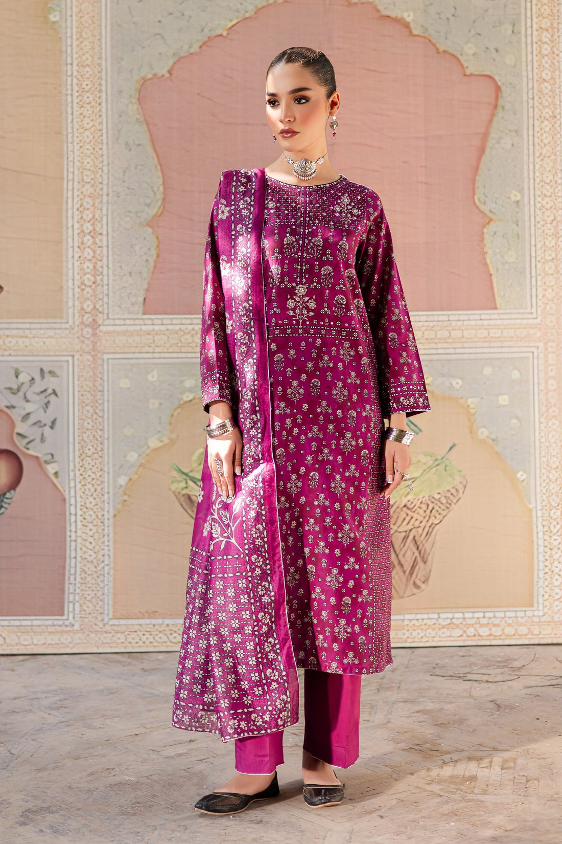 Batik | Chargbagh | Pink Arsh -  Batik Ladies Clothes - Original Designer Dress - House of Maryam