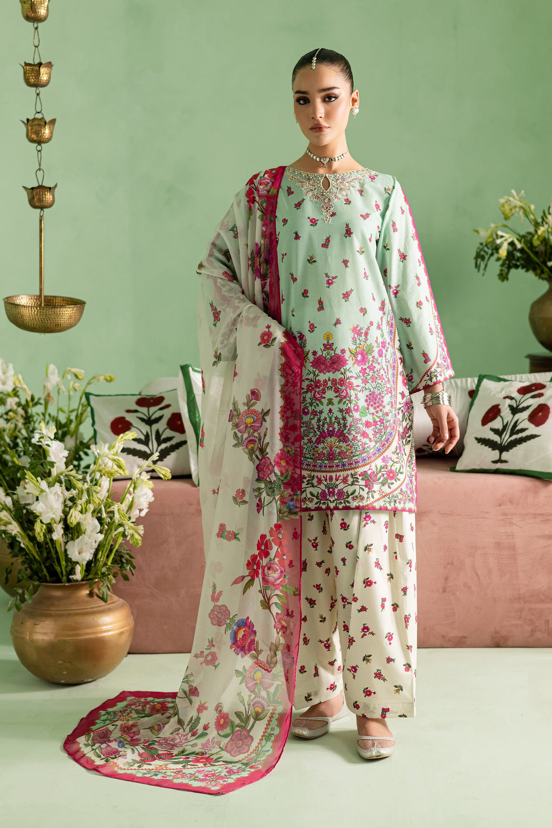 Batik | Chargbagh | Neena -  Batik Ladies Clothes - Original Designer Dress - House of Maryam