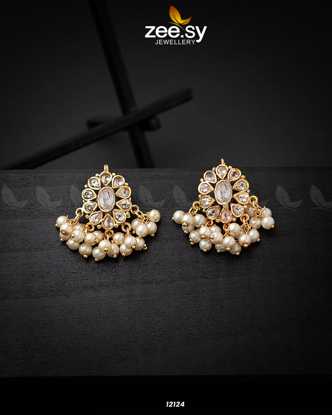 Beads Studs Earrings -  Zeesy Earrings - Original Designer Dress - House of Maryam