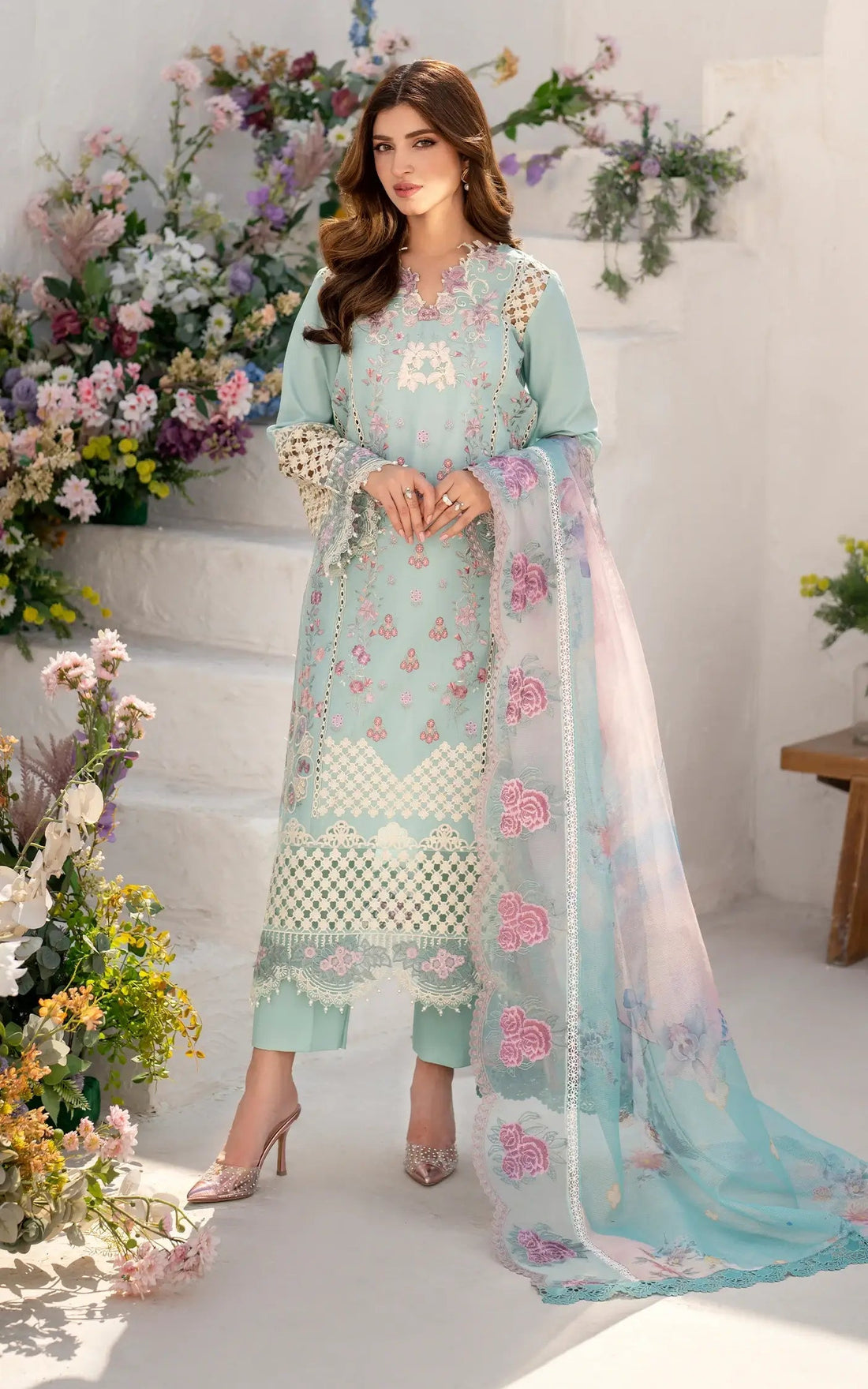 Asifa and Nabeel | Azalia Summer 25 | Bells of Ireland (AZL25-10) -  Asifa and Nabeel Ladies Clothes -  House of Maryam