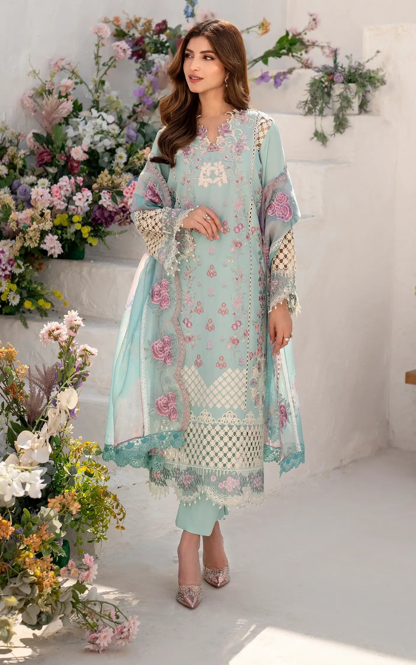 Asifa and Nabeel | Azalia Summer 25 | Bells of Ireland (AZL25-10) -  Asifa and Nabeel Ladies Clothes -  House of Maryam