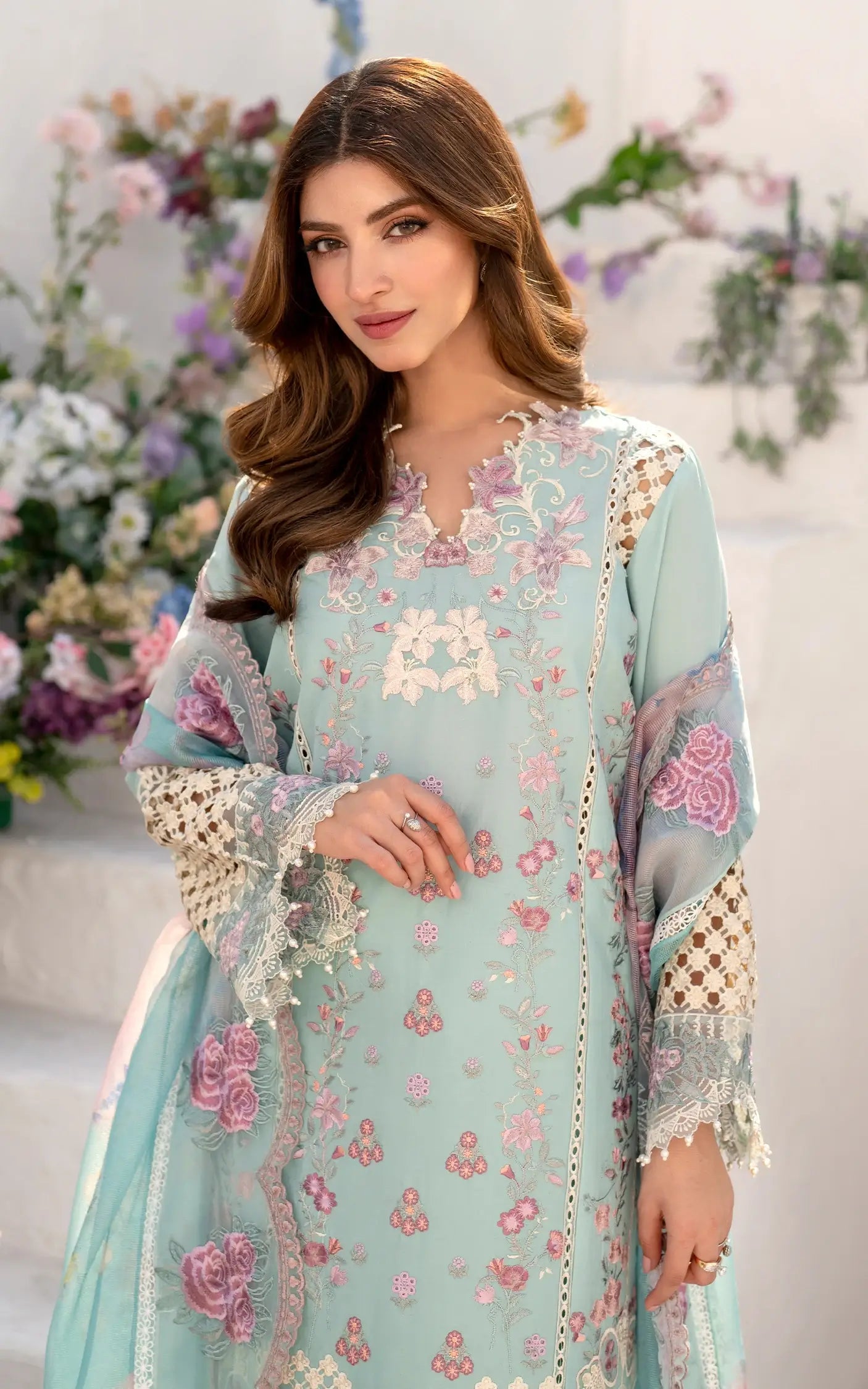Asifa and Nabeel | Azalia Summer 25 | Bells of Ireland (AZL25-10) -  Asifa and Nabeel Ladies Clothes -  House of Maryam
