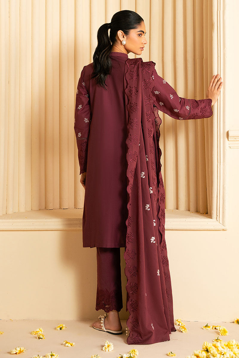 Cross Stitch | Exclusive Pret | Celestial Berry -3PC (Shirt, Trouser & Dupatta)-5