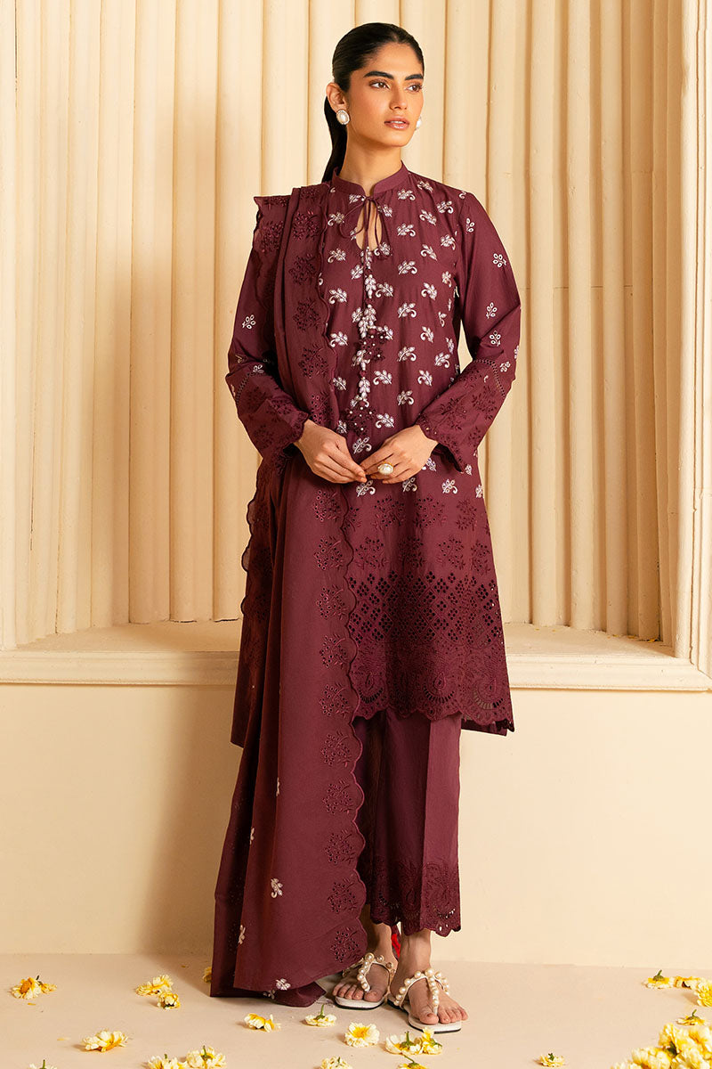 Cross Stitch | Exclusive Pret | Celestial Berry -3PC (Shirt, Trouser & Dupatta)