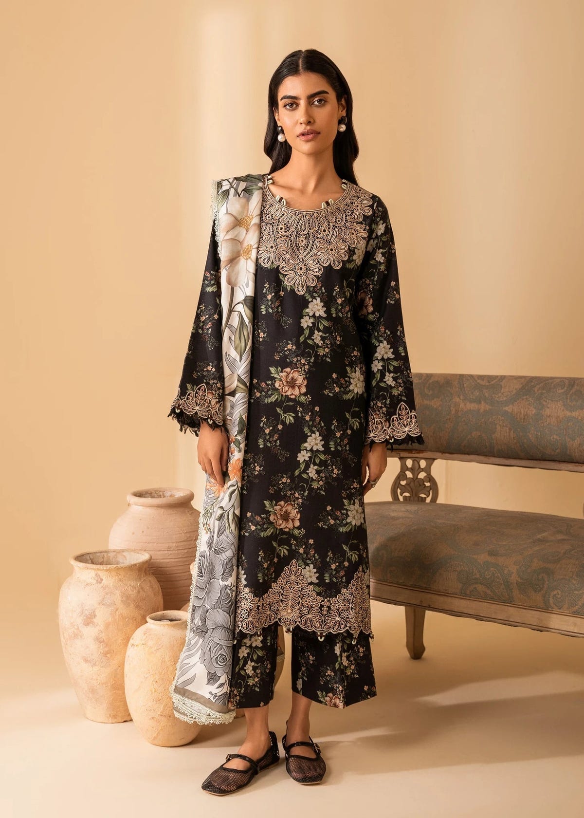 Nureh | Shades of Winter | ELARA (AZ-01) -  Nureh Ladies Clothes - Original Designer Dress - House of Maryam