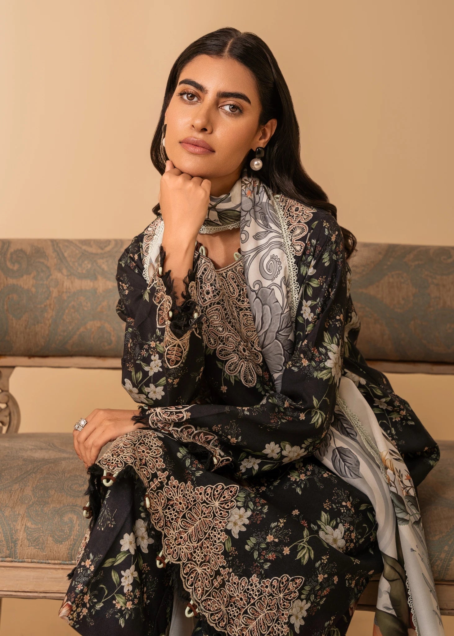 Nureh | Shades of Winter | ELARA (AZ-01) by Designer Nureh - House of Maryam - Pakistani Designer Ethnic Wear in {{ shop.shopifyCountryName }}