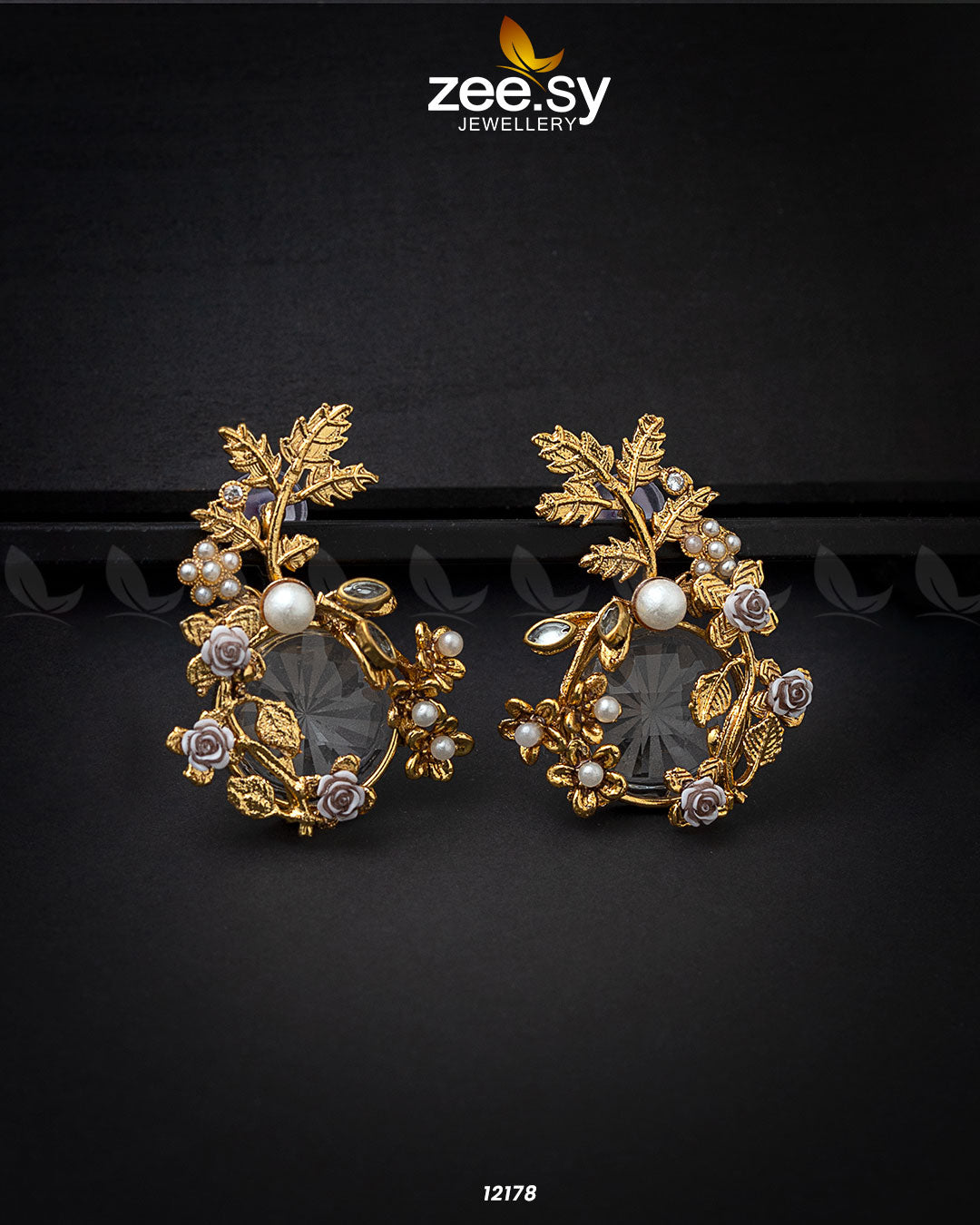 Bract Earrings -  Zeesy Earrings - Original Designer Dress - House of Maryam