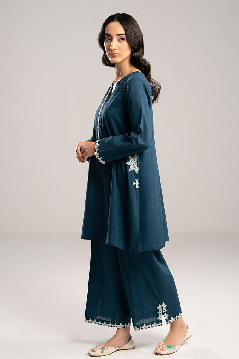 Cross Stitch | Exclusive Pret | Deep Blue-2PC (Shirt & Trouser)-3