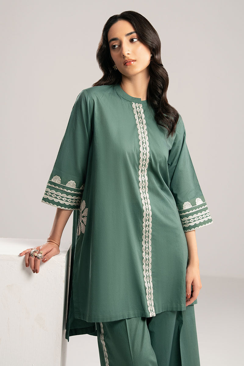 Cross Stitch | Exclusive Pret | Azure Charm-2PC (Shirt & Trouser)-3