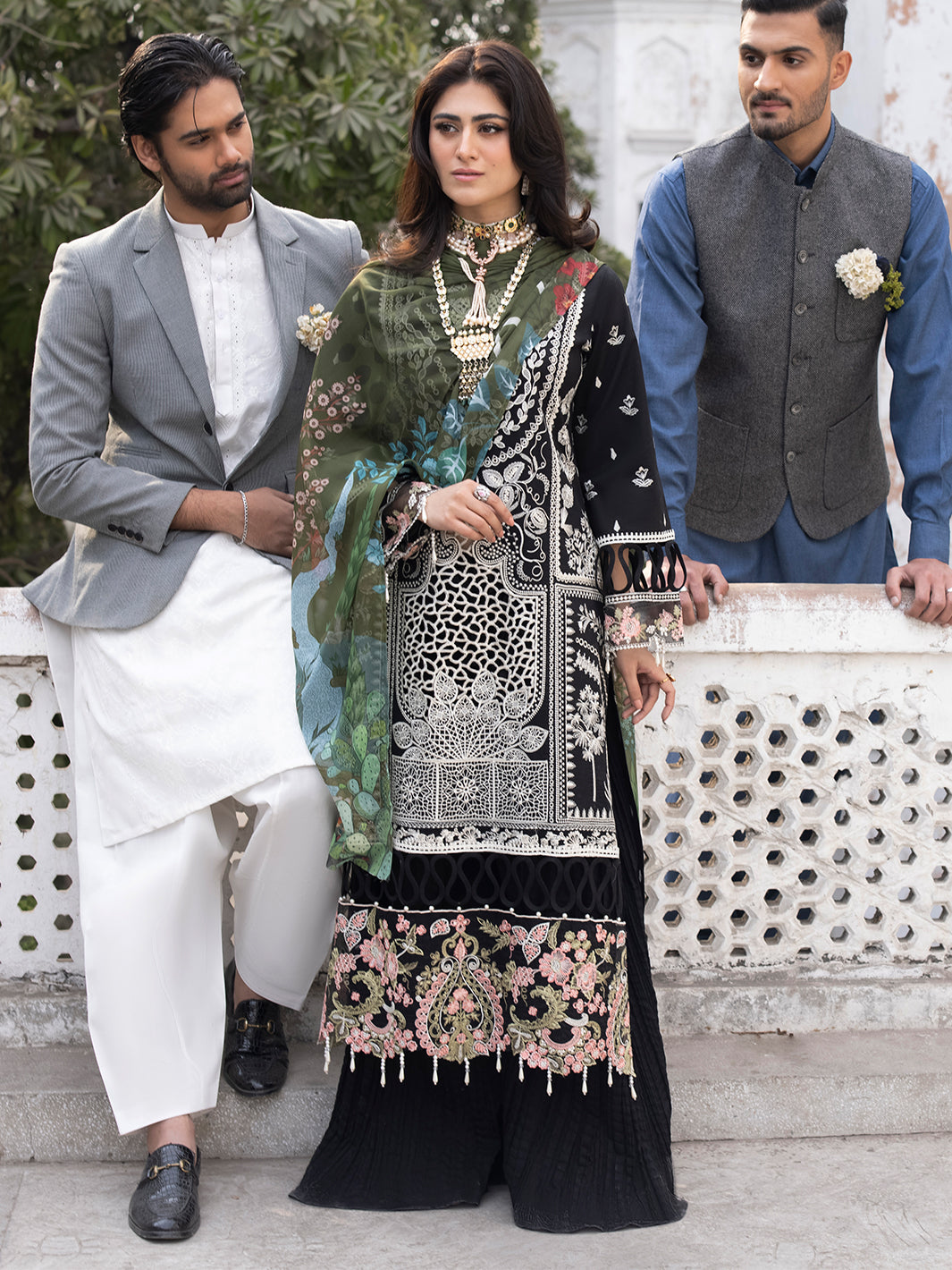 Mahnur | Mahrukh Luxury Lawn 24 | CAMELIA -  Mahnur Luxury - Original Designer Dress - House of Maryam