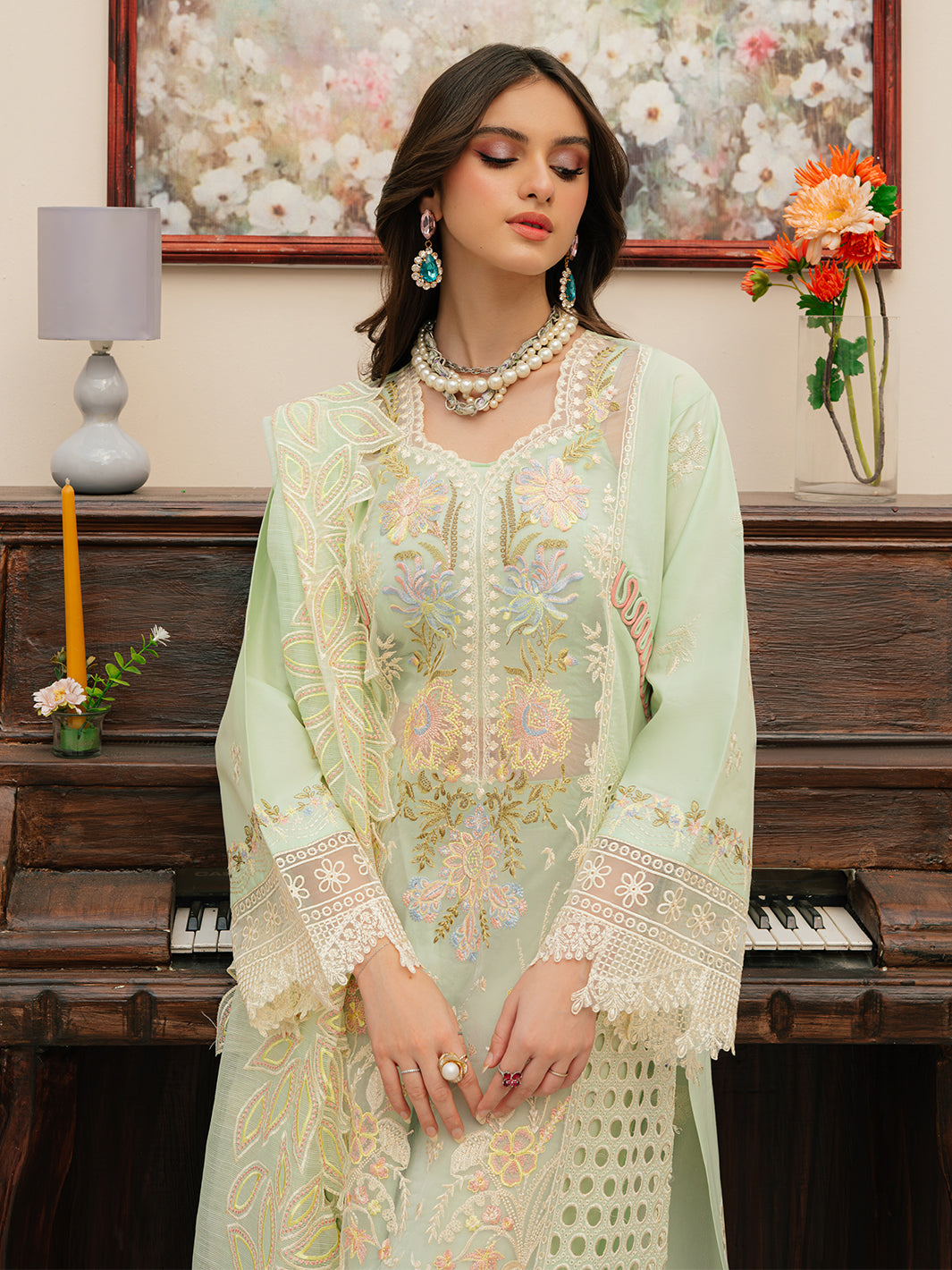 Mahnur | Allenura Luxury Lawn 24 | CAROLINE by Designer Mahnur - House of Maryam - Pakistani Designer Ethnic Wear in {{ shop.shopifyCountryName }}