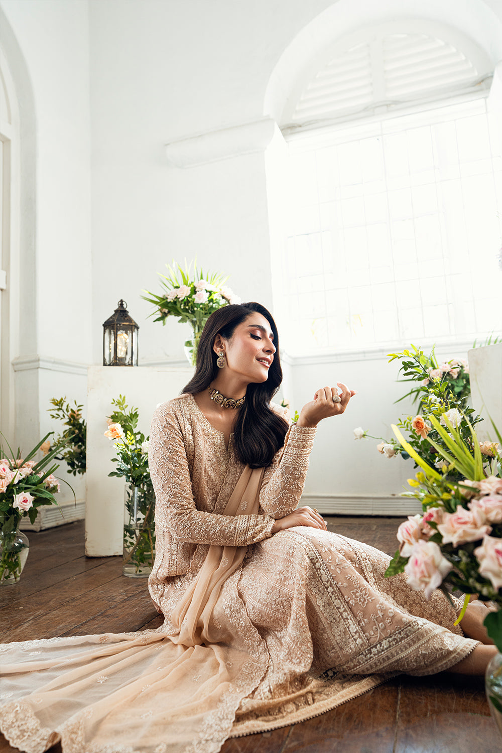 Azure | Vogue Formals | Celestial Cream -  Azure Ladies Clothes - Original Designer Dress - House of Maryam
