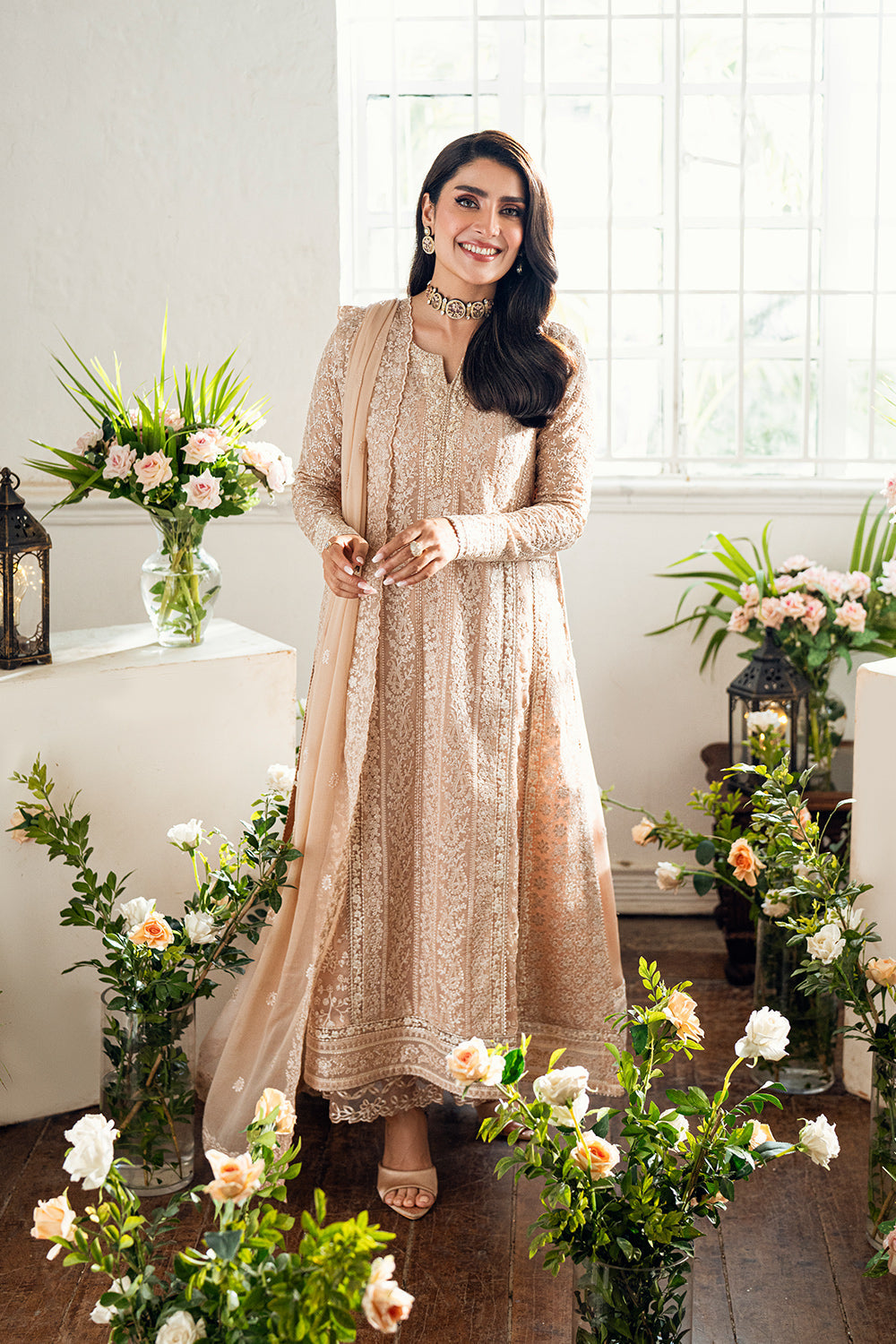 Azure | Vogue Formals | Celestial Cream -  Azure Ladies Clothes - Original Designer Dress - House of Maryam