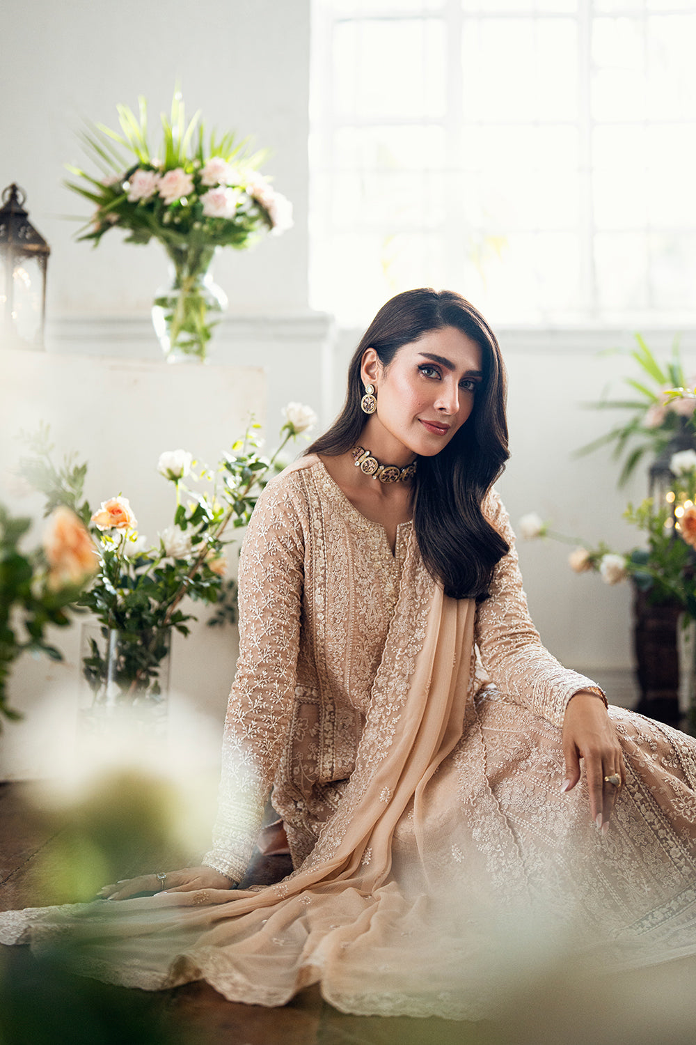 Azure | Vogue Formals | Celestial Cream -  Azure Ladies Clothes - Original Designer Dress - House of Maryam