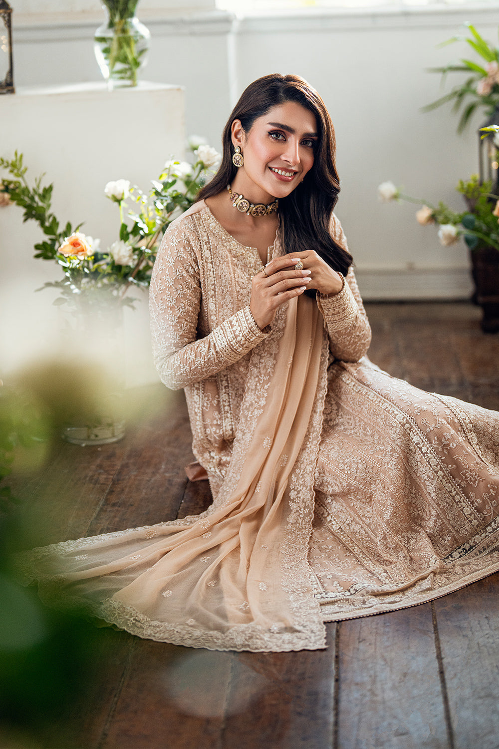 Azure | Vogue Formals | Celestial Cream -  Azure Ladies Clothes - Original Designer Dress - House of Maryam