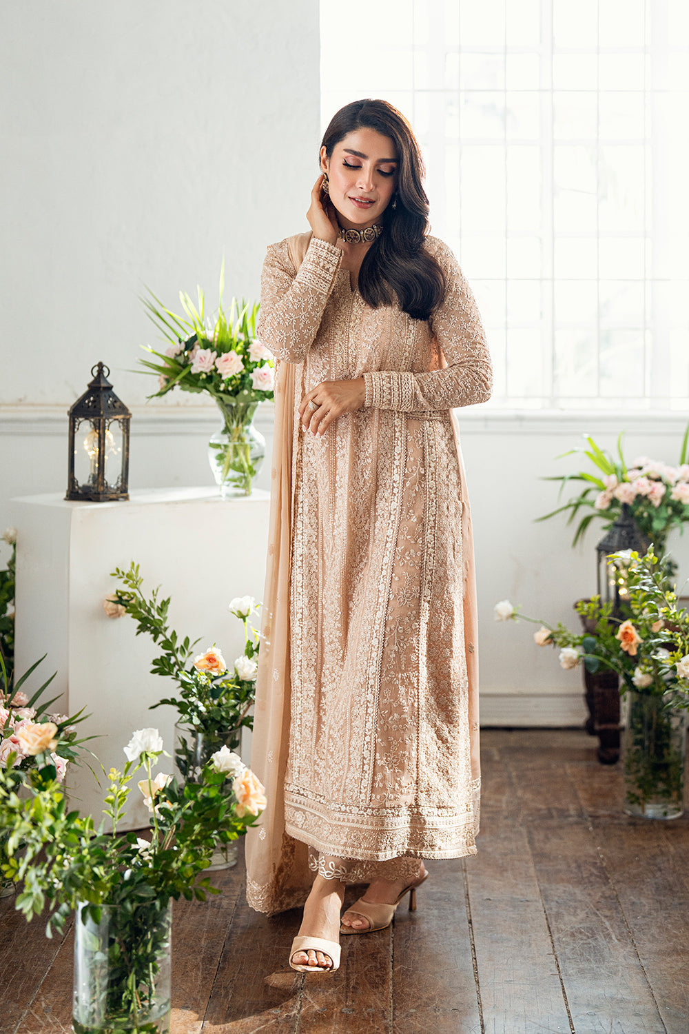 Azure | Vogue Formals | Celestial Cream -  Azure Ladies Clothes - Original Designer Dress - House of Maryam