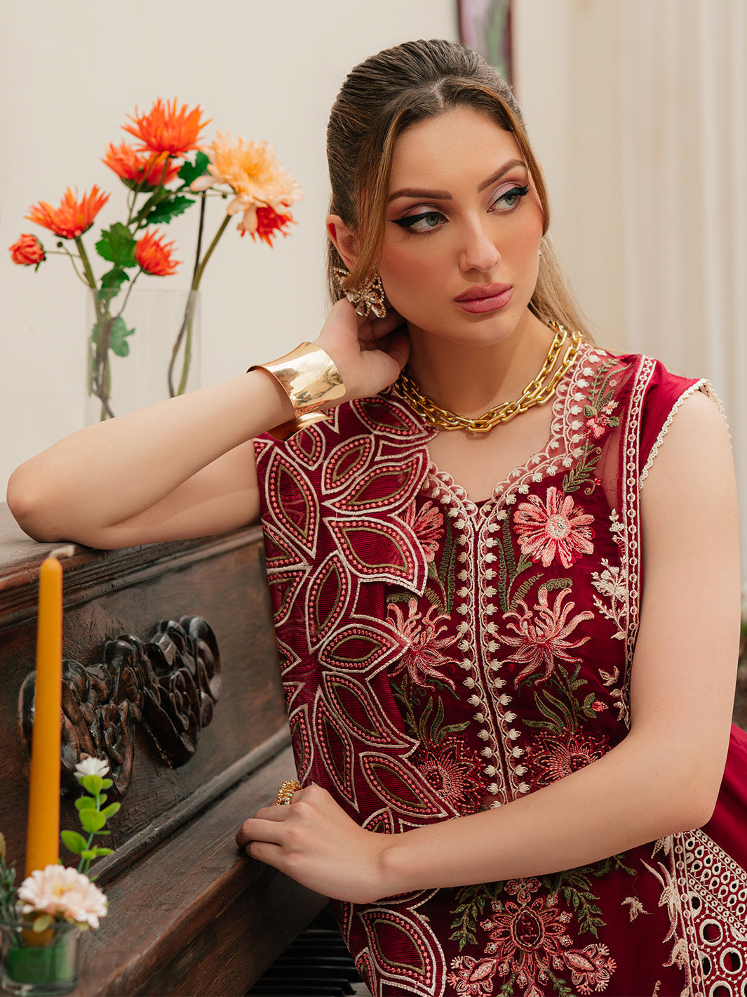 Mahnur | Allenura Luxury Lawn 24 | CELESTIAL -  Mahnur Luxury - Original Designer Dress - House of Maryam