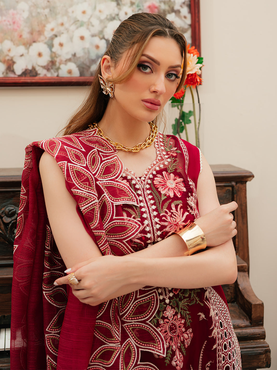Mahnur | Allenura Luxury Lawn 24 | CELESTIAL -  Mahnur Luxury - Original Designer Dress - House of Maryam