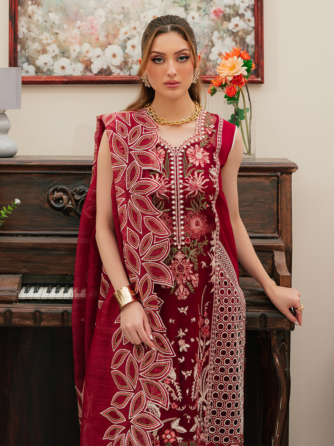 Mahnur | Allenura Luxury Lawn 24 | CELESTIAL -  Mahnur Luxury - Original Designer Dress - House of Maryam
