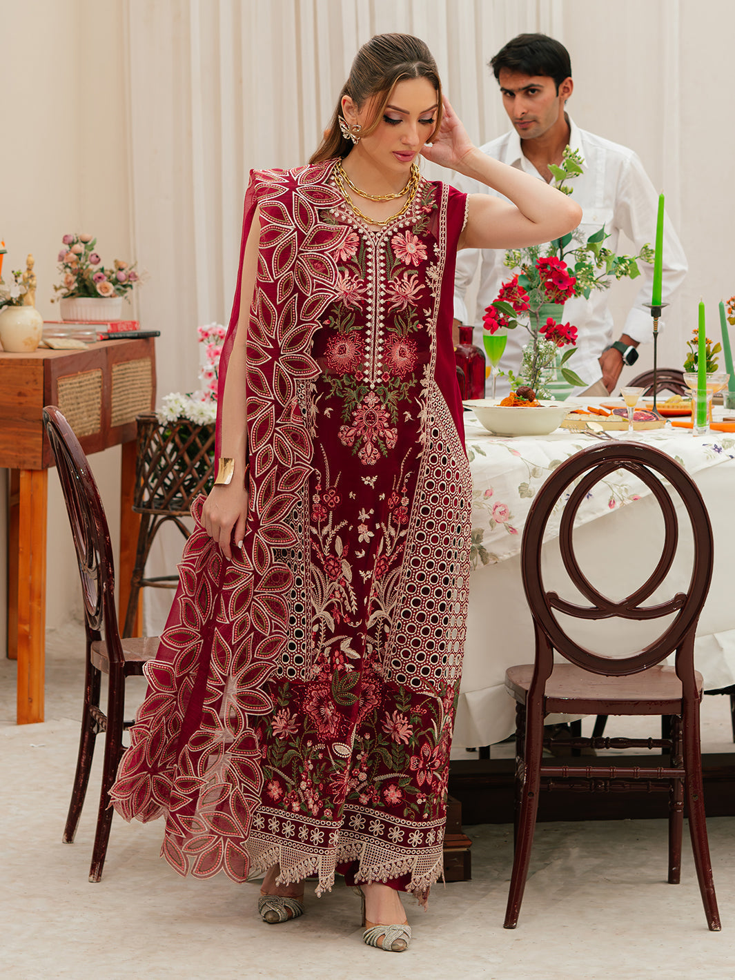 Mahnur | Allenura Luxury Lawn 24 | CELESTIAL -  Mahnur Luxury - Original Designer Dress - House of Maryam